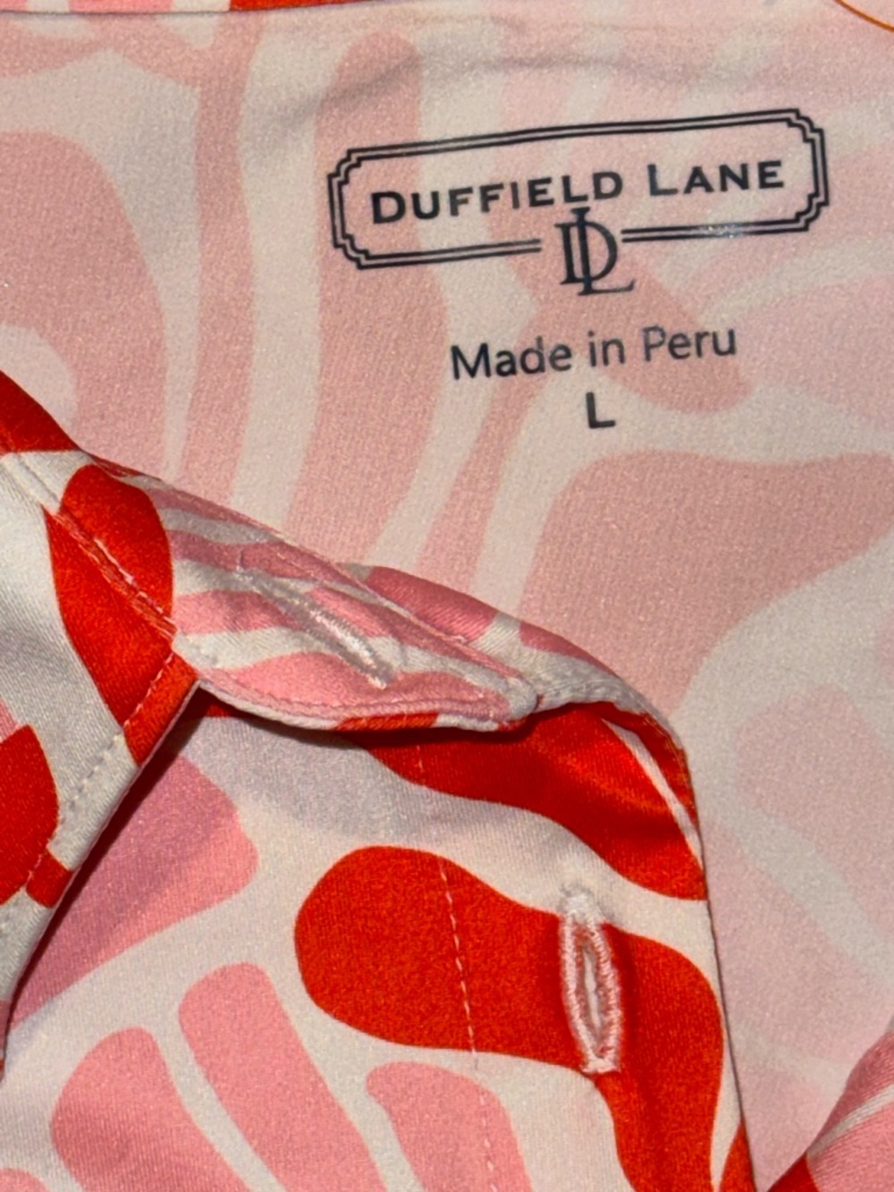 Duffield Lane London Dress L Pink Red Golf Tennis Pickleball UPF Dress - Picture 5 of 5
